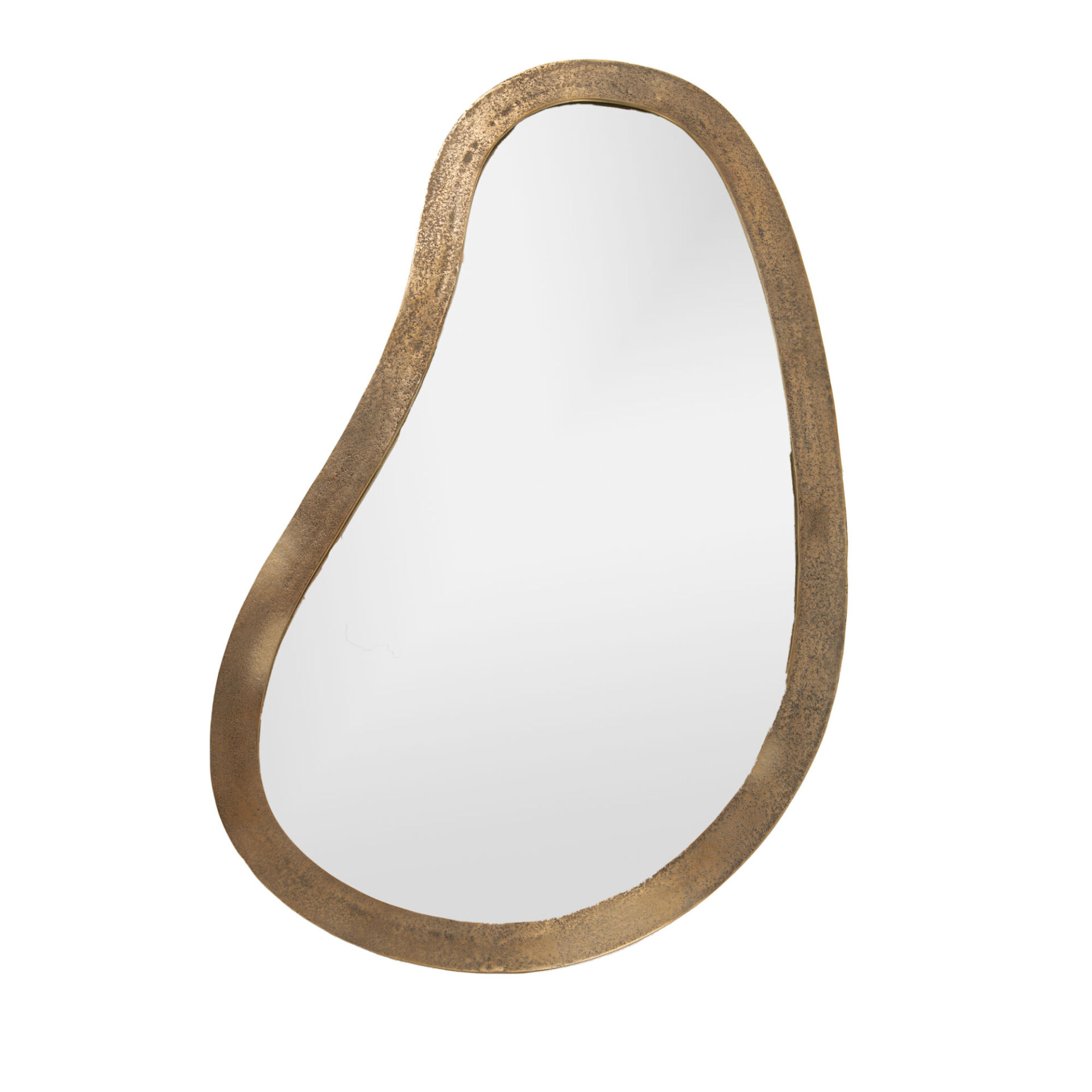 MIROIR ALUMINIUM GOUTTE D EAU LAITON VIEILLI 67 X 117 X 2 CM – Image 2