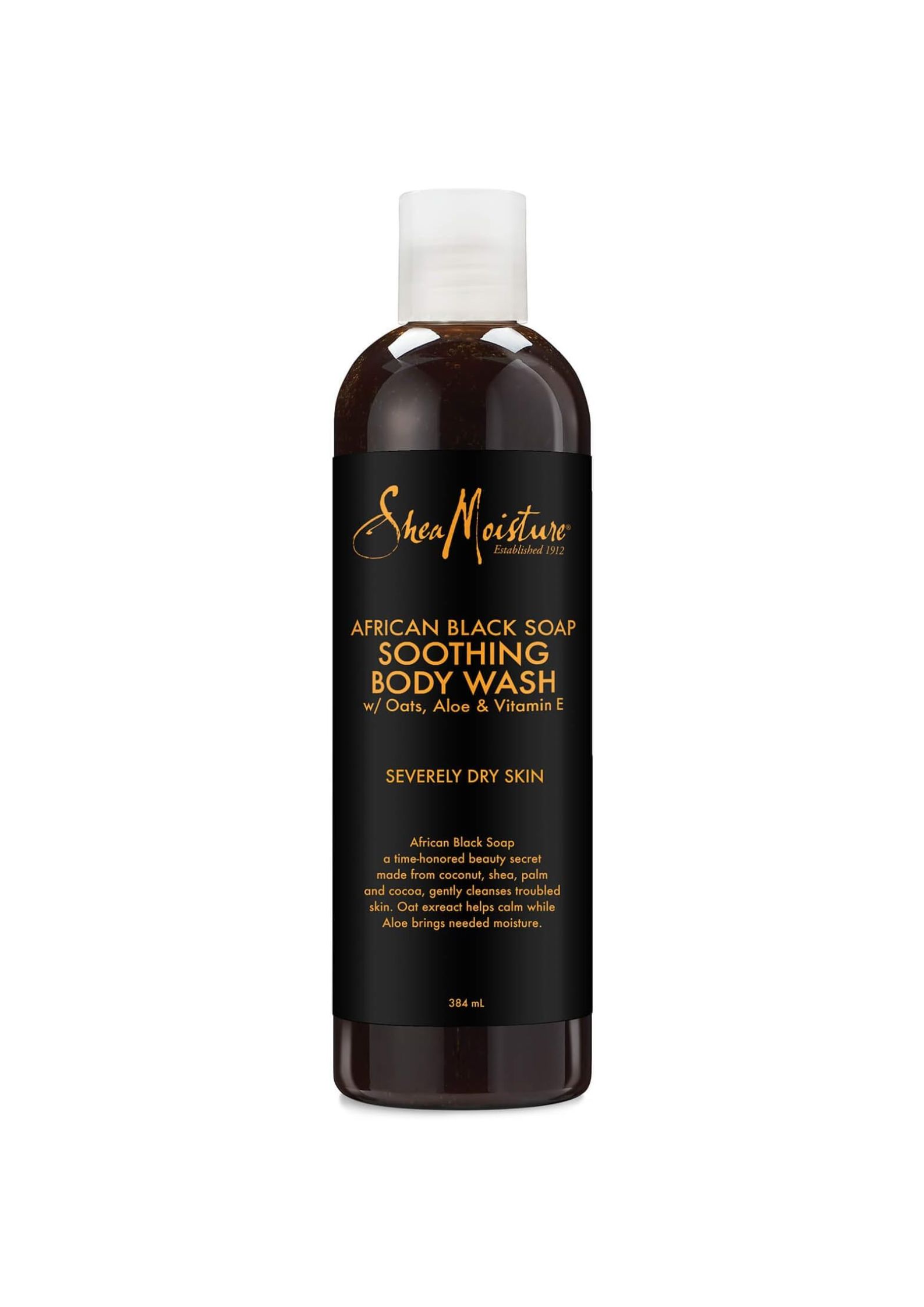Gel douche apaisant au savon noir africain SHEA MOISTURE 384ml