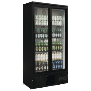 Arrière bar frigo à boisson 2 portes coulissantes 490 litres