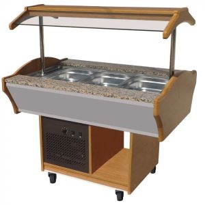 Buffet chaud capacité 3 x Bac GN1/1